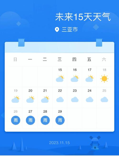 三亚15天天气预报,度假规划指南-精准气象分析-第1张图片-123天气